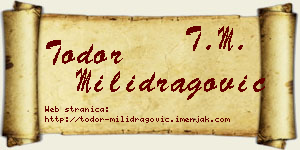 Todor Milidragović vizit kartica